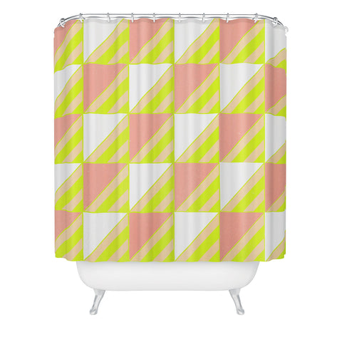 SunshineCanteen Modern Checkerboard Shower Curtain