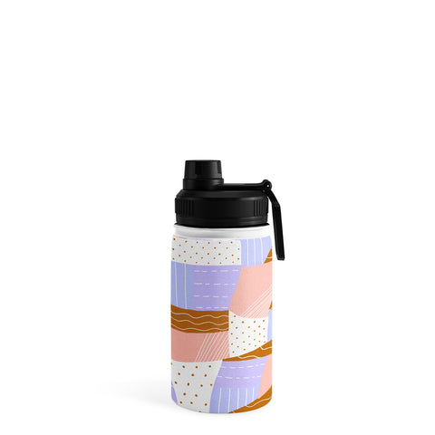 SunshineCanteen modern quilt lilac Water Bottle