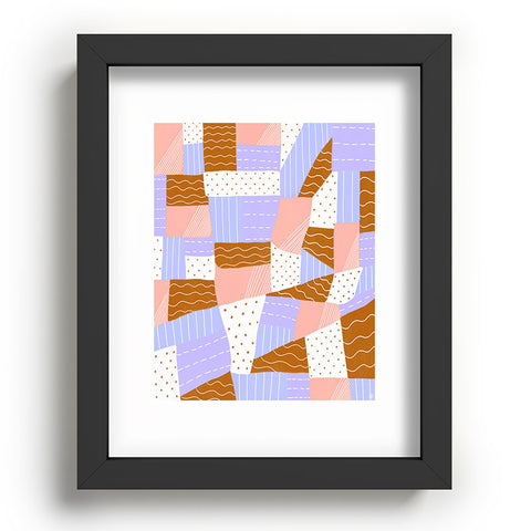 SunshineCanteen modern quilt lilac Recessed Framing Rectangle