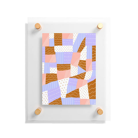 SunshineCanteen modern quilt lilac Floating Acrylic Print