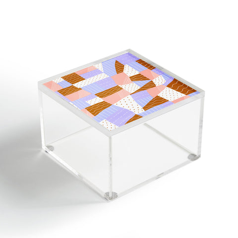 SunshineCanteen modern quilt lilac Acrylic Box