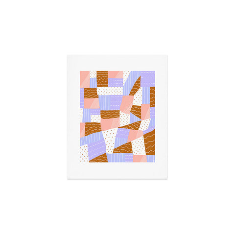 SunshineCanteen modern quilt lilac Art Print