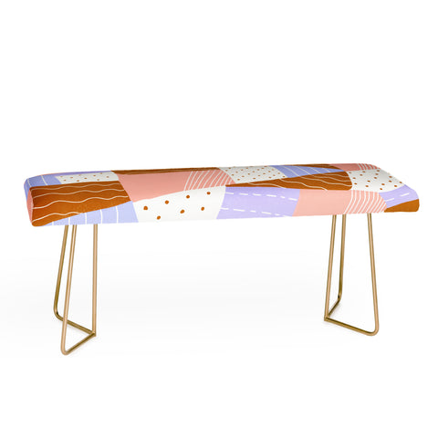 SunshineCanteen modern quilt lilac Bench