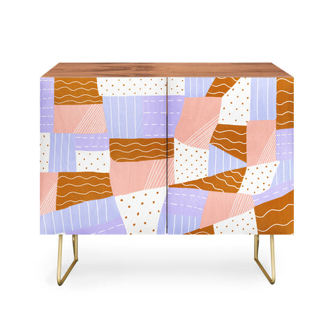 SunshineCanteen modern quilt lilac Credenza
