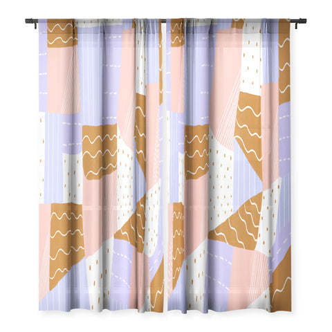 SunshineCanteen modern quilt lilac Sheer Non Repeat