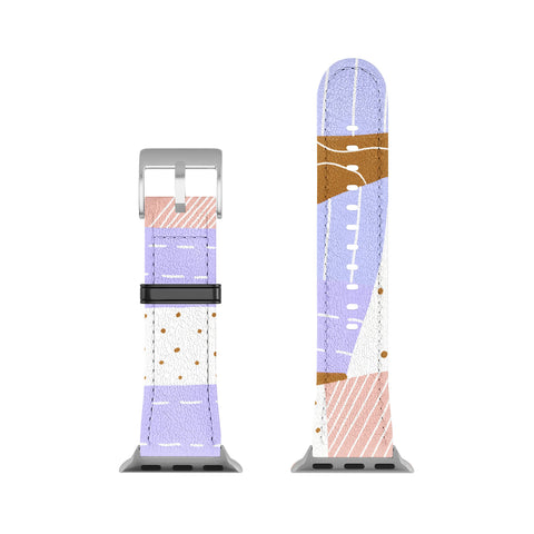 SunshineCanteen modern quilt lilac Apple Watch Band