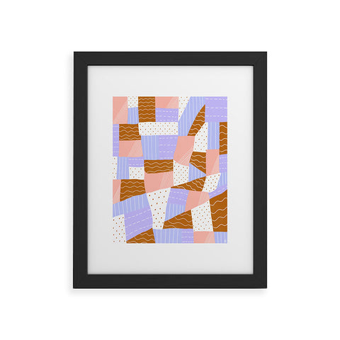 SunshineCanteen modern quilt lilac Framed Art Print