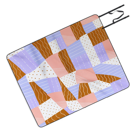 SunshineCanteen modern quilt lilac Picnic Blanket