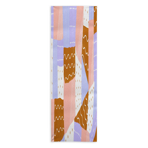 SunshineCanteen modern quilt lilac Yoga Towel