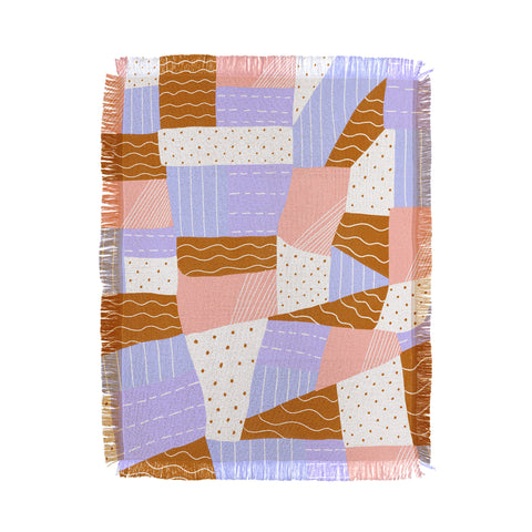 SunshineCanteen modern quilt lilac Throw Blanket