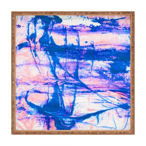 SunshineCanteen modern tie dye Square Tray