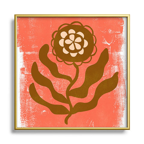 SunshineCanteen modflower Metal Square Framed Art Print
