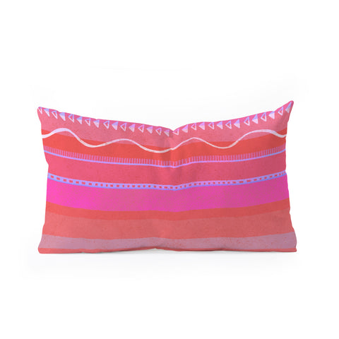 SunshineCanteen Nayarit pink Oblong Throw Pillow