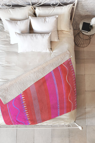 SunshineCanteen Nayarit pink Fleece Throw Blanket