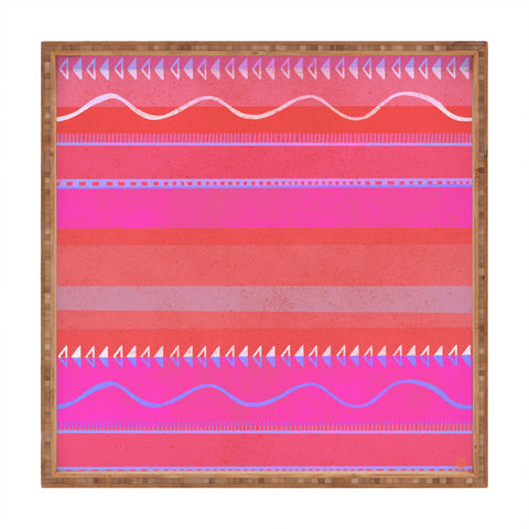 SunshineCanteen Nayarit pink Square Tray