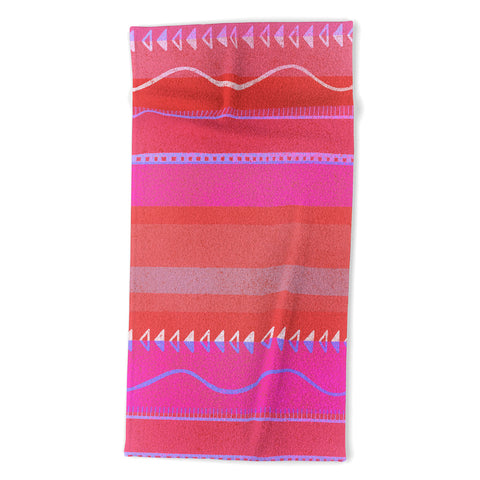 SunshineCanteen Nayarit pink Beach Towel