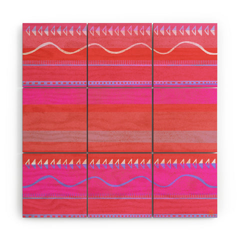 SunshineCanteen Nayarit pink Wood Wall Mural