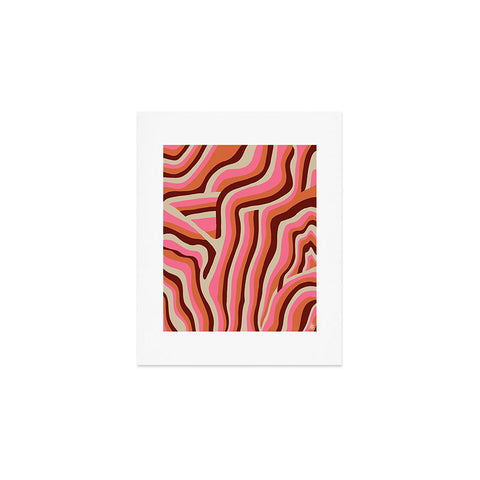 SunshineCanteen neon pink retro zebra Art Print
