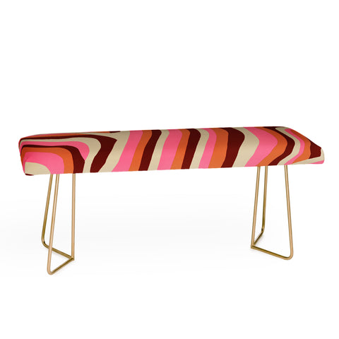 SunshineCanteen neon pink retro zebra Bench