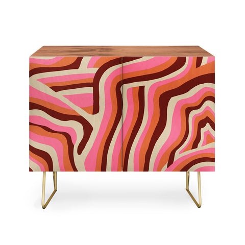 SunshineCanteen neon pink retro zebra Credenza