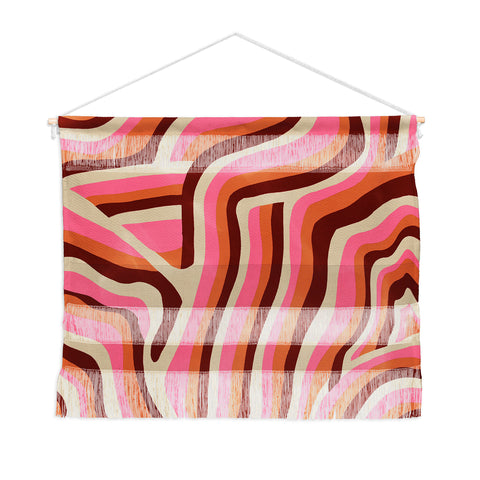SunshineCanteen neon pink retro zebra Wall Hanging Landscape