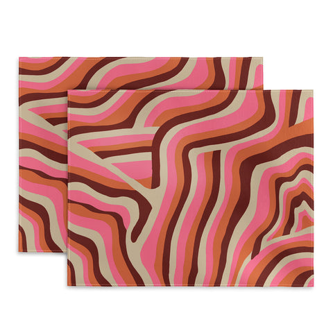 SunshineCanteen neon pink retro zebra Placemat