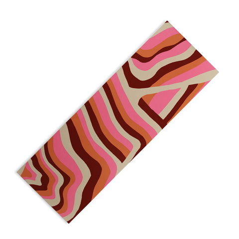 SunshineCanteen neon pink retro zebra Yoga Mat