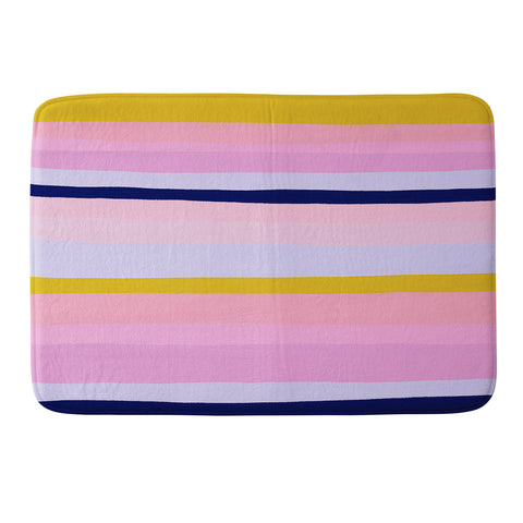 SunshineCanteen ojai stripes Memory Foam Bath Mat