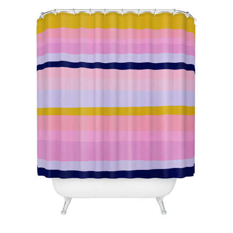 SunshineCanteen ojai stripes Shower Curtain