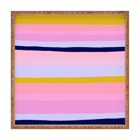 SunshineCanteen ojai stripes Square Tray