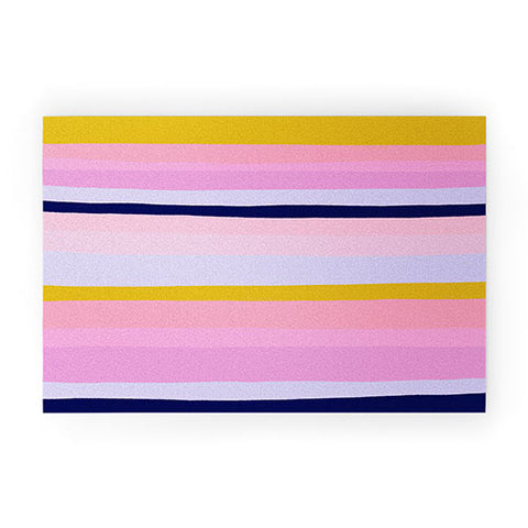 SunshineCanteen ojai stripes Welcome Mat
