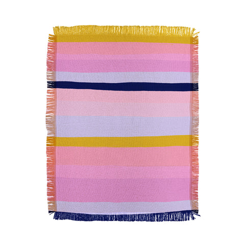 SunshineCanteen ojai stripes Throw Blanket