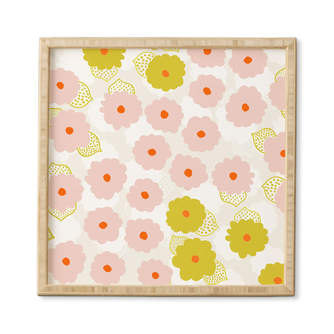 SunshineCanteen olivia flower child Framed Wall Art