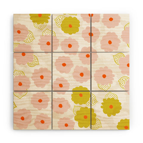 SunshineCanteen olivia flower child Wood Wall Mural