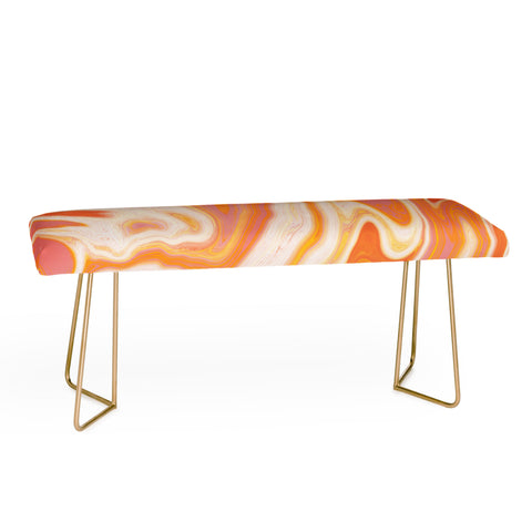 SunshineCanteen orange marble Bench