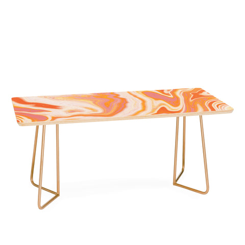 SunshineCanteen orange marble Coffee Table
