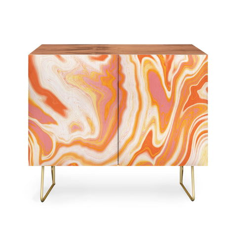 SunshineCanteen orange marble Credenza