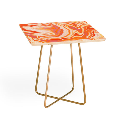 SunshineCanteen orange marble Side Table