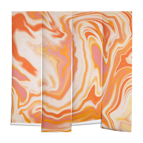 SunshineCanteen orange marble Wall Mural