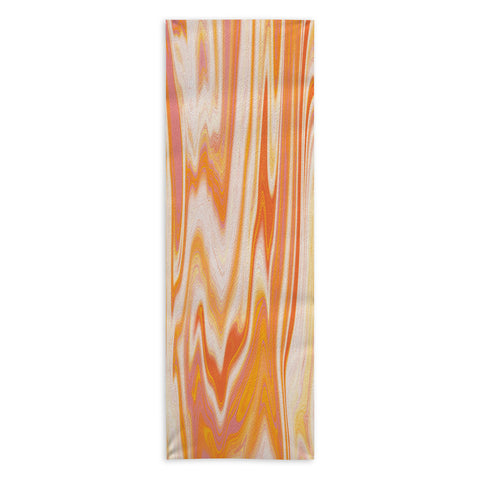 SunshineCanteen orange marble Yoga Towel