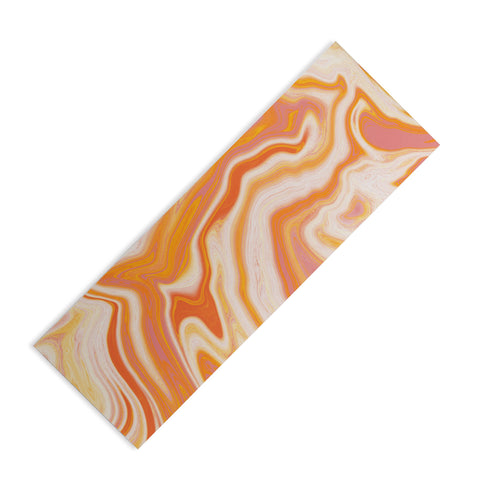 SunshineCanteen orange marble Yoga Mat