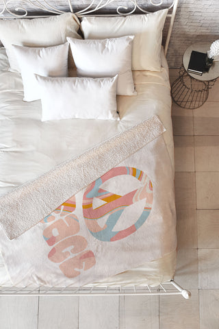 SunshineCanteen peace 3 Fleece Throw Blanket