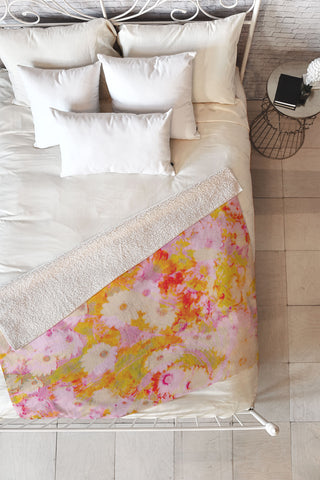 SunshineCanteen peace meadow Fleece Throw Blanket