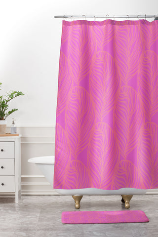 SunshineCanteen Petaluma dayglo Shower Curtain And Mat