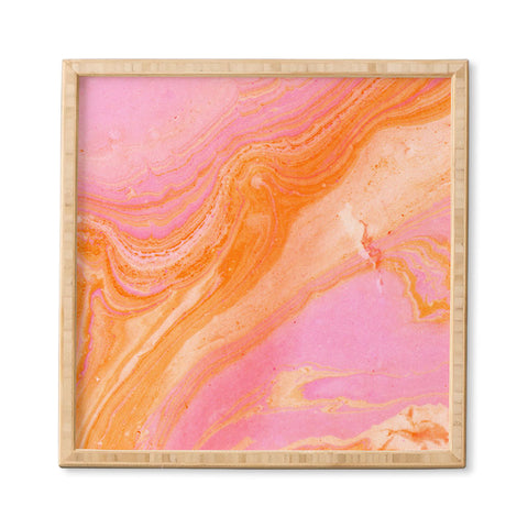 SunshineCanteen pink agate gemstone Framed Wall Art