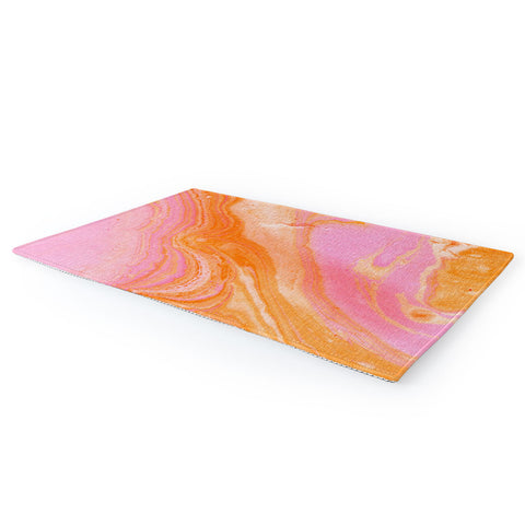 SunshineCanteen pink agate gemstone Area Rug