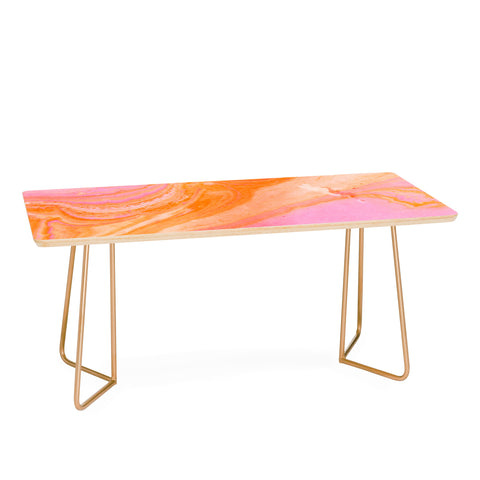 SunshineCanteen pink agate gemstone Coffee Table