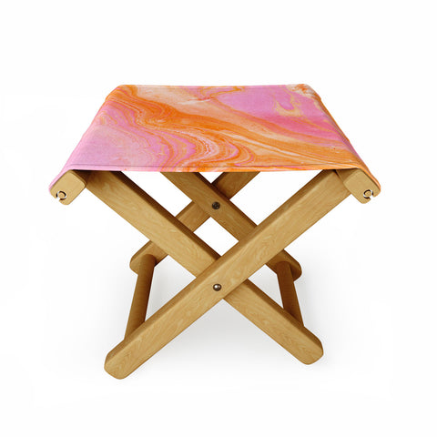 SunshineCanteen pink agate gemstone Folding Stool