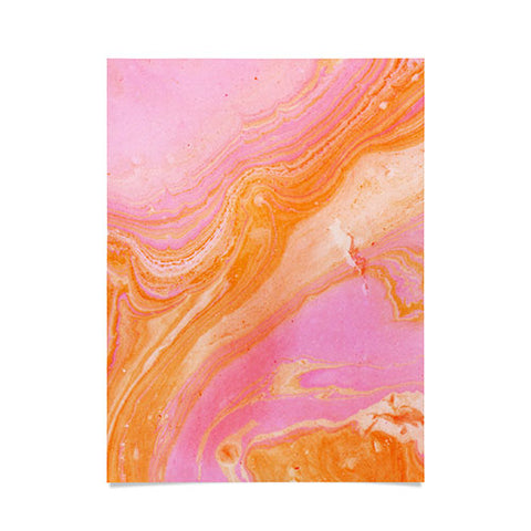 SunshineCanteen pink agate gemstone Poster