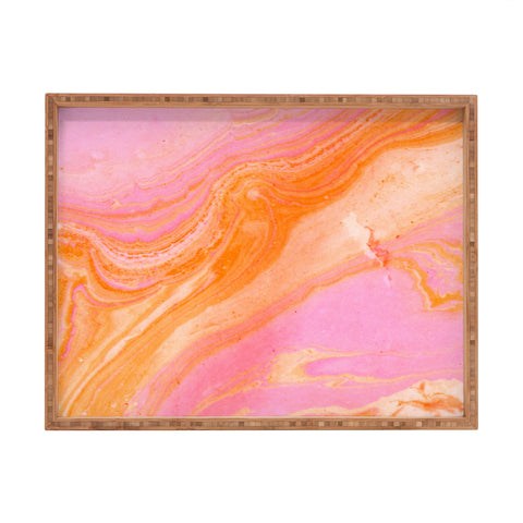 SunshineCanteen pink agate gemstone Rectangular Tray